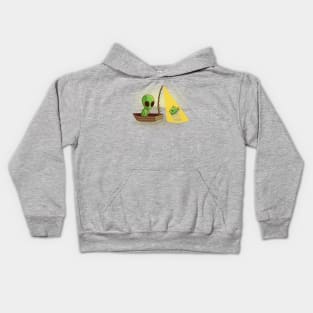 Alien Fishing Kids Hoodie